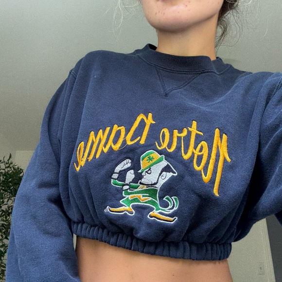 Vintage Notre Dame cropped Crewneck - Picture 1 of 4
